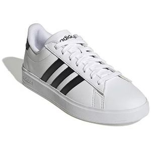 Adidas Neo cloud foam footbed. White, black stripes. Women’s size 8